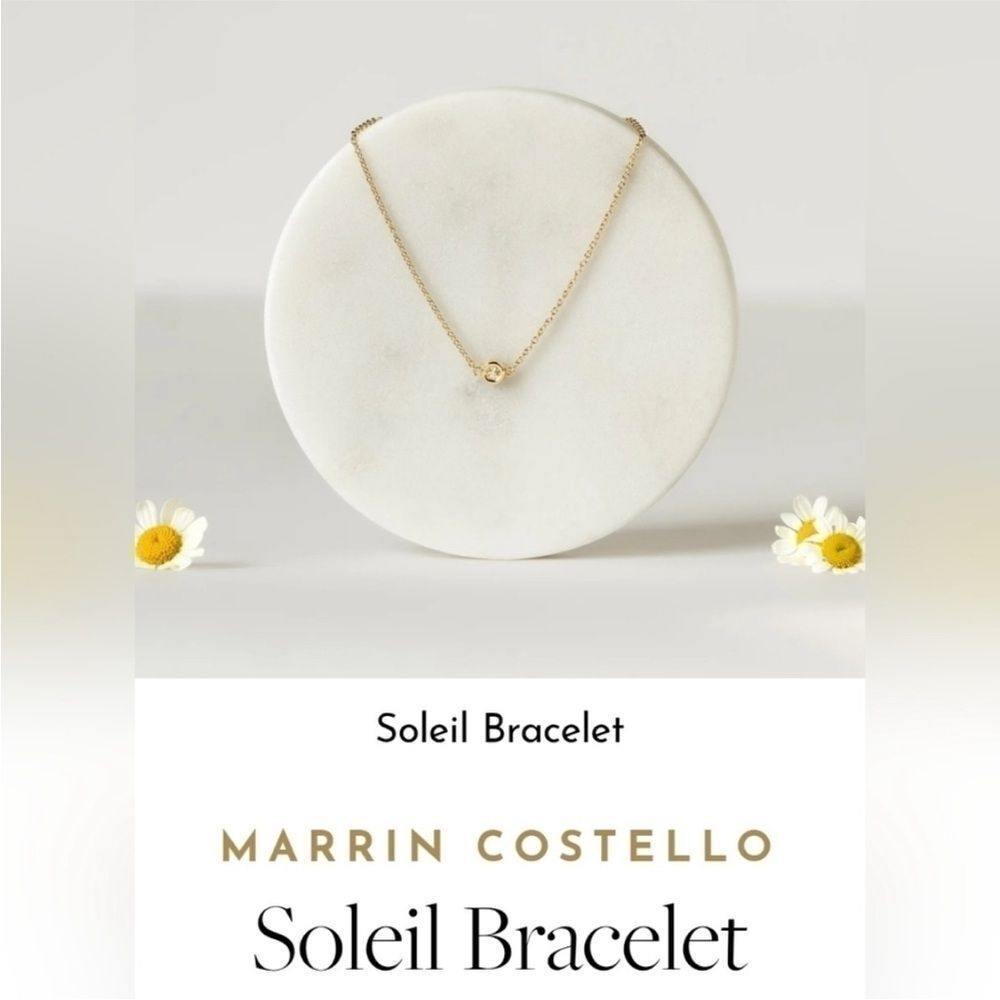 NWT New Marrin Costello Soleil Gold Over Sterling/Topaz Stone Bracelet $150 MSRP
